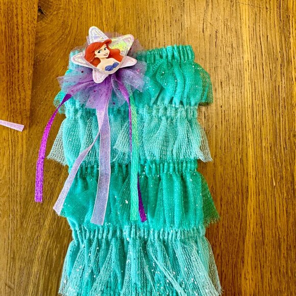 DISNEY Little Mermaid Ariel Sparkly Leg Warmers Girls S 4-6 Halloween Dress Ups - Picture 3 of 7